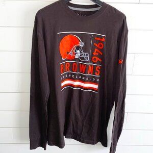 Z Nike Cleveland Browns Long Sleeve Tee – NFL Football Fan (Brown & Orange) XL
